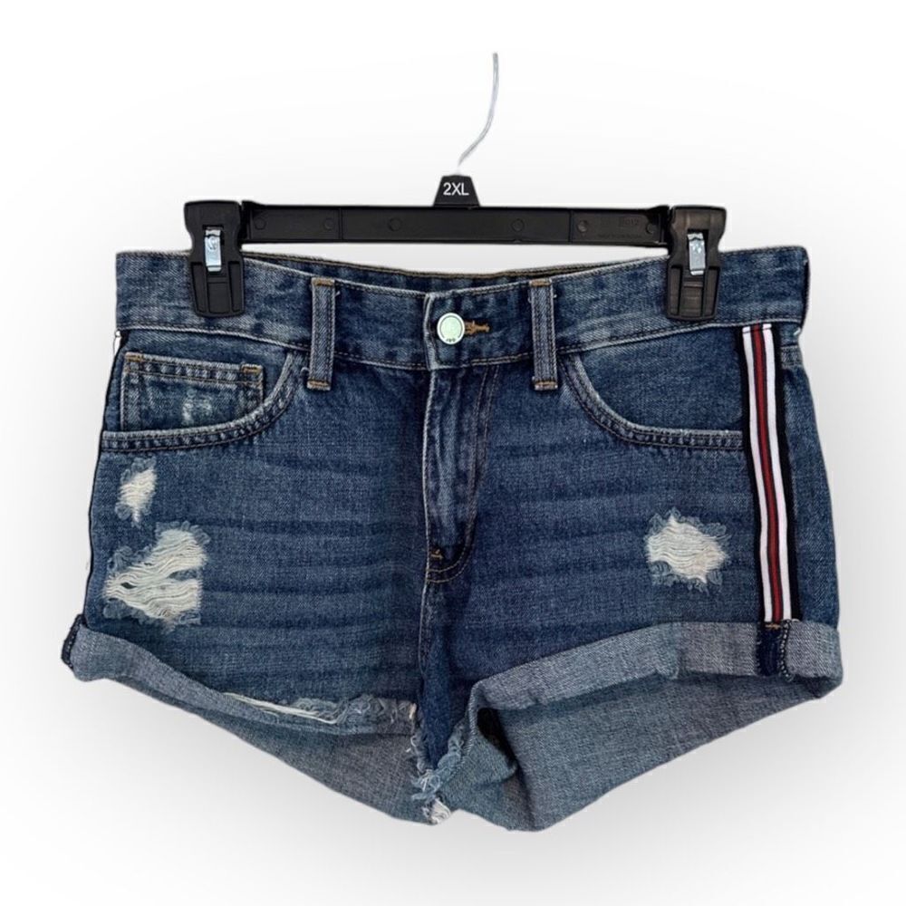 Just Black Distressed Denim Shorts